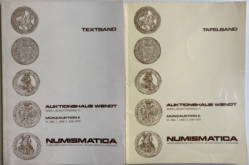 Numismatica Munzauktion II 2 Cataloghi (Testo e Tavole) Wien 31 May 1 Juni 1973....