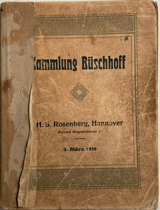 Rosenberg S. Sammlung Buschhoff, Munzen und Medaillen der Lande Braunschweig-Lun...