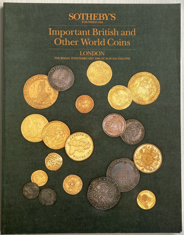 Sotheby's Important British and Other World Coins. London 13 February 1986. Bros...