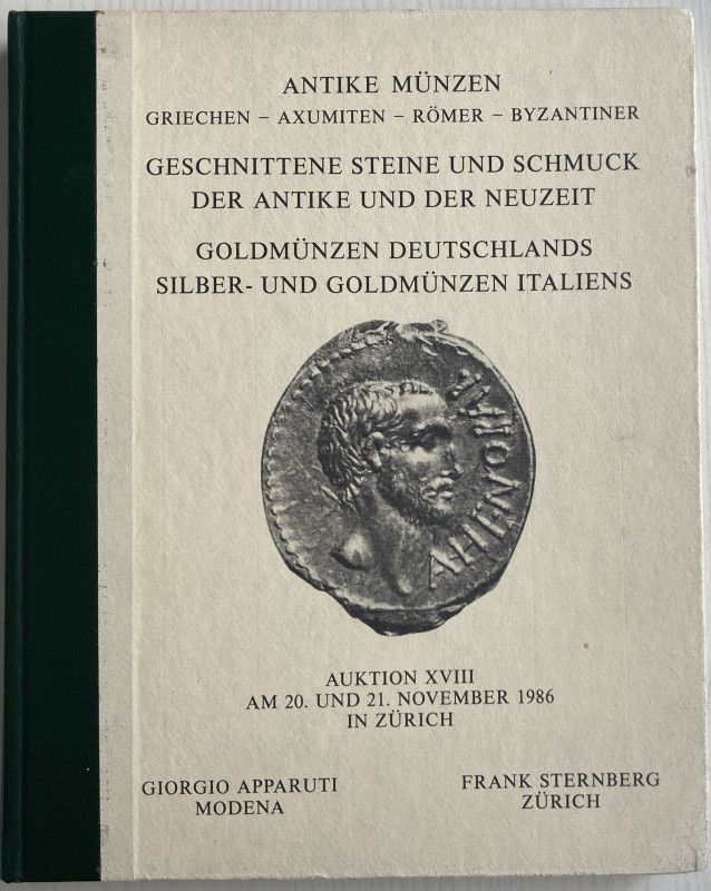 Sternberg F. Apparuti G. Auktion XVIII. Antike Munzen Griechen, Romer, Byzantine...