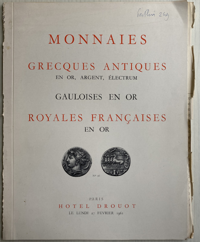 Vinchon J. Monnaies Grecques Antiques en Or, Argent, Electrum Gauloises en or Mé...