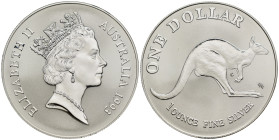 Australia - 1 Dollar Kangaroo 1993 - Ag - KM# 211.1