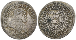 Austria - Leopoldo I (1657-1705) - 6 Kreuzers 1676 - Ag. - gr. 3,40 - KM# 1185