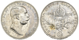 Austria - 1 Corona 1908 - 60° anniversario del regno di Francesco Giuseppe I - Ag. - KM#2808