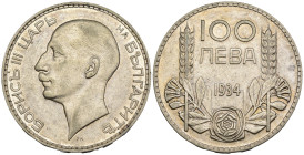 Bulgaria - 100 Leva 1934 - Ag. - KM#45