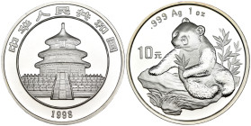 Cina - 10 Yuan 1998 - Ag - KM# 1126