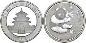 Cina - 10 Yuan 2000 - Ag - KM# 1310