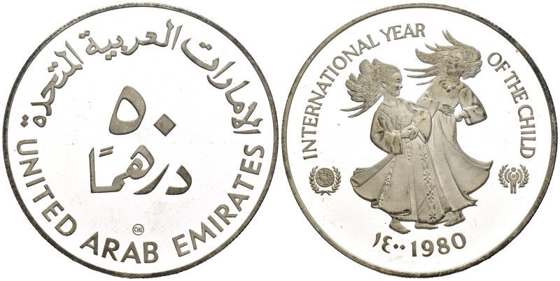 Emirati Arabi Uniti (EAU) - 50 Dirham 1980 - Anno Internazionale del Bambino - A...