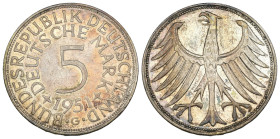 Germania - Repubblica Federale (1949-oggi) - 5 Marchi 1951 G - Ag - KM# 112