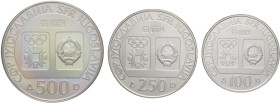 Jugoslavia - serie da 3 valori 1982 - Olimpiadi Sarajevo 1984 - in cofanetto