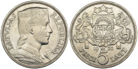 Lituania - 5 Lati 1931 - Ag. - KM#9