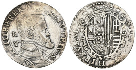 Napoli - Filippo II (1554-1598) - Mezzo ducato s.d. - Ag. - gr. 12,96 - MIR171/1