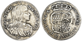 Napoli - Carlo II di Spagna (1674 - 1700) - 10 Grana 1689 - Ag. - gr. 2,44