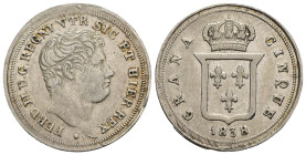 Napoli - Ferdinando II di Borbone (1830-1859) - Mezzo Carlino da 5 Grana 1838 - Ag. - gr. 1,17 - Gig. 174