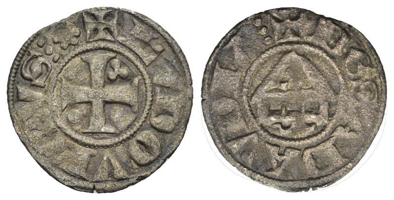 Ramo di Vaud - Ludovico II (1302-1350) - Denaro col tempio (II tipo) - gr. 0,85 ...