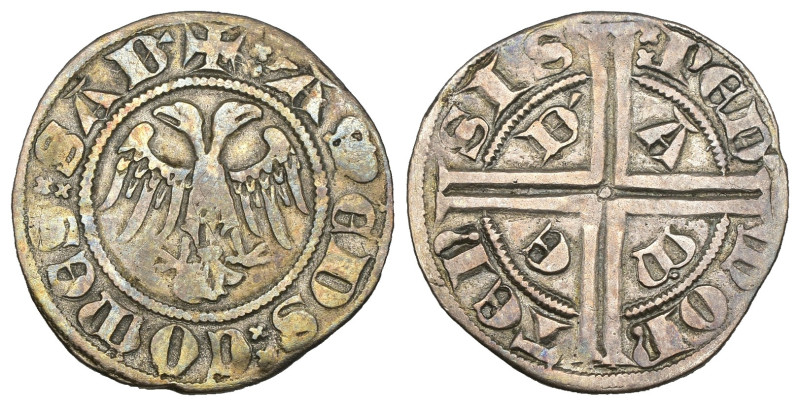 Amedeo V (1285-1323) - Grosso di Piemonte (I tipo) - Argento - gr. 2,16 - Cudazz...