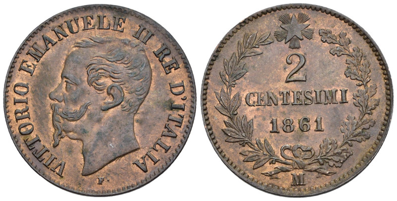 Regno d'Italia - Vittorio Emanuele II (1861-1878) - 2 Centesimi 1861 Milano - Cu...