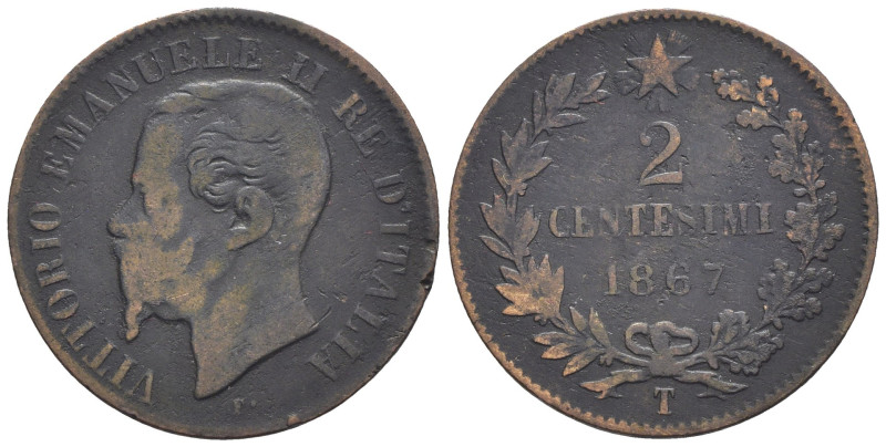 Regno d'Italia - Vittorio Emanuele II (1861-1878) - 2 Centesimi 1867 Torino - Cu...