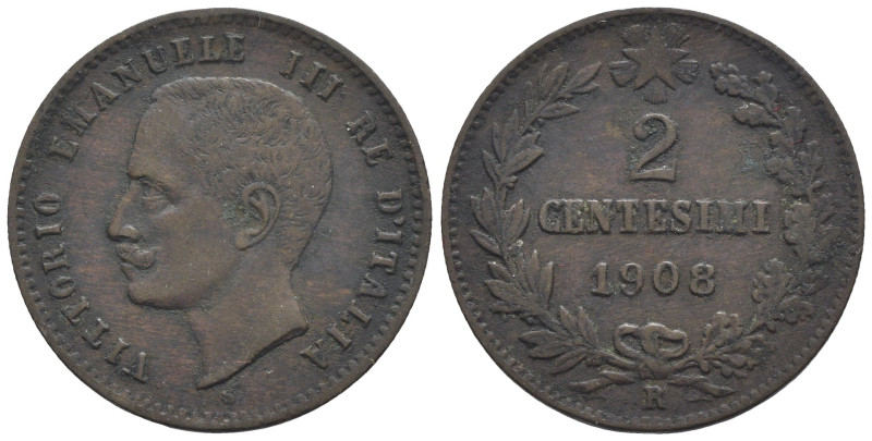 Regno d'Italia - Vittorio Emanuele III (1900-1943) - 2 Centesimi "Valore" 1908 -...