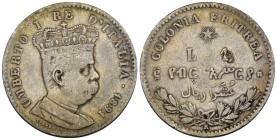 Eritrea Italiana - Umberto I (1890-1896) - 1 Lira 1891 - Ag. - Gig. 6