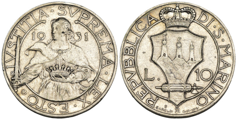 San Marino - 10 Lire 1931 - Ag. - Gig. 10

BB+

SPEDIZIONE IN ITALIA - SHIPP...