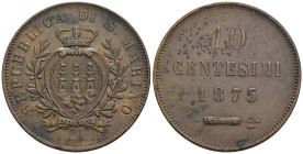 San Marino - Vecchia Monetazione (1864-1938) - 10 Centesimi 1875 - Cu. - Gig. 30