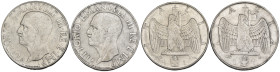 Regno d'Italia - Vittorio Emanuele III (1900-1943) - Lotto di 2 monete da 1 Lira "Impero" 1940 Ni. Gig. 156 con evidenti debolezze di conio