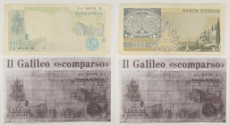 ERRORE - Repubblica Italiana - banconota 2000 Lire "Galileo Galilei" mancante di stampa del volto e busto di Galileo - con articolo di stampa - piccol...