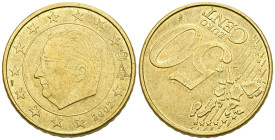Belgio - 50 Euro Cent 2002 - asse ruotato 230° - Nordic gold - KM#300