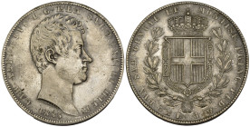 FALSO - Regno di Sardegna - Carlo Alberto (1831-1849) - 5 Lire 1835 Genova - gr. 22,95