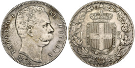 FALSO - Regno d'Italia - Umberto I (1878-1900) - 5 Lire 1878 - Ag. - gr. 24,77