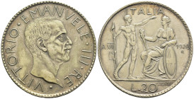 FALSO - Regno d'Italia - Vittorio Emanuele III - 20 Lire Littore 1928 - 20,19 gr.