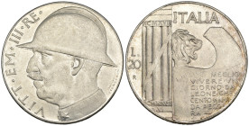 FALSO - Vittorio Emanuele III (1900-1943) - 20 Lire "Cappellone" 1928 - gr. 19,36 - Gig. 44