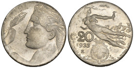 FALSO - Regno d'Italia - Vittorio Emanuele III (1900-1943) - 20 Centesimi "Libertà Librata" 1933 - trattasi di falso moderno della moneta dell'edizion...