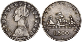 FALSO - Repubblica Italiana - 500 Lire Caravelle PROVA - 11,69 g