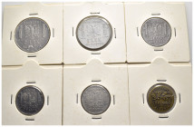 Albania - Vittorio Emanuele III (1939-1943) - Lotto di 6 monete: 0,05 Lek 1940 Ba. Gig.17 - 0,20 Lek 1939 Ac. Gig. 12 - 0,20 Lek 1941 Ac. Gig. 14 - 0,...