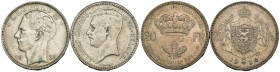 Belgio - Lotto di 2 monete: 20 Franchi 1934 (Alberto I - 1909/1934) - Ag. - KM#103.1 e 20 Franchi 1935 (Leopoldo III - 1934/1951) - Ag. - KM#105