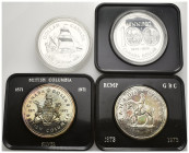 Canada - Lotto di 4 monete da 1 dollaro - anni e tipologie varie - Ag - in cofanetto