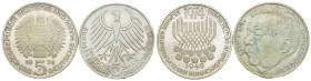 Germania - Lotto di 2 monete da 10 Marchi 1974 e 1975 - Ag.