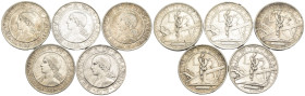 San Marino - Lotto di 5 monete 5 Lire anni vari - Ag.