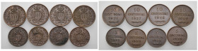 San Marino - Lotto di 8 monete: 4 esemplari 10 Centesimi 1935/1938 e 4 esemplari 5 Centesimi 1935/1938