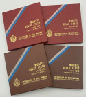 San Marino - Nuova Monetazione (dal 1972) Lotto n.4 Divisionali 1980x2-1981x2 con 500 Lire in Ag - In confezione originale