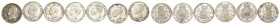Spagna - Lotto di 7 monete: 2 esemplari da 50 Centimos 1904 Ag. KM#723 - 50 Centimos 1900 Ag. KM#705 - 50 Centimos 1881 Ag. KM#685 - 50 Centimos 1892 ...