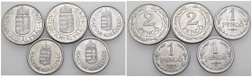 Ungheria - Lotto di 5 monete - anni e nominali vari