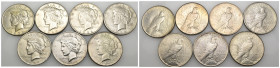 USA - Lotto di 7 monete da 1 Dollaro "Peace" anni 1922-1927, 1935 - Ag. - KM#150