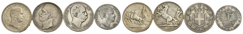 Regno d'Italia - Lotto di 4 monete: 2 Lire "Quadriga briosa" 1915 Ag. Gig. 102 -...