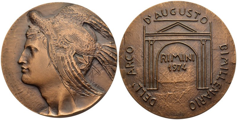 Medaglia celebrativa del bimillenario, Rimini 1974 - AE. - gr. 159 - 60 mm

SP...