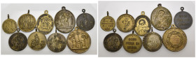 Lotto di 9 medagliette votive - tipologie varie