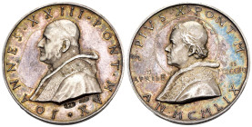 Medaglia Giovanni XXIII 1959 - Traslazione di San Pio X a Venezia, Opus Pietro Giampaoli - Ag. - gr. 5.70 - 24 mm.