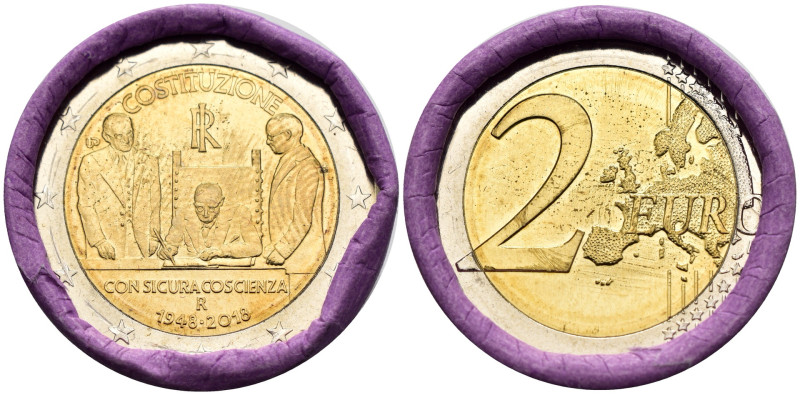 Italia - Rotolino di 25 pezzi da 2 Euro "Costituzione Italiana" 2018

FDC

S...